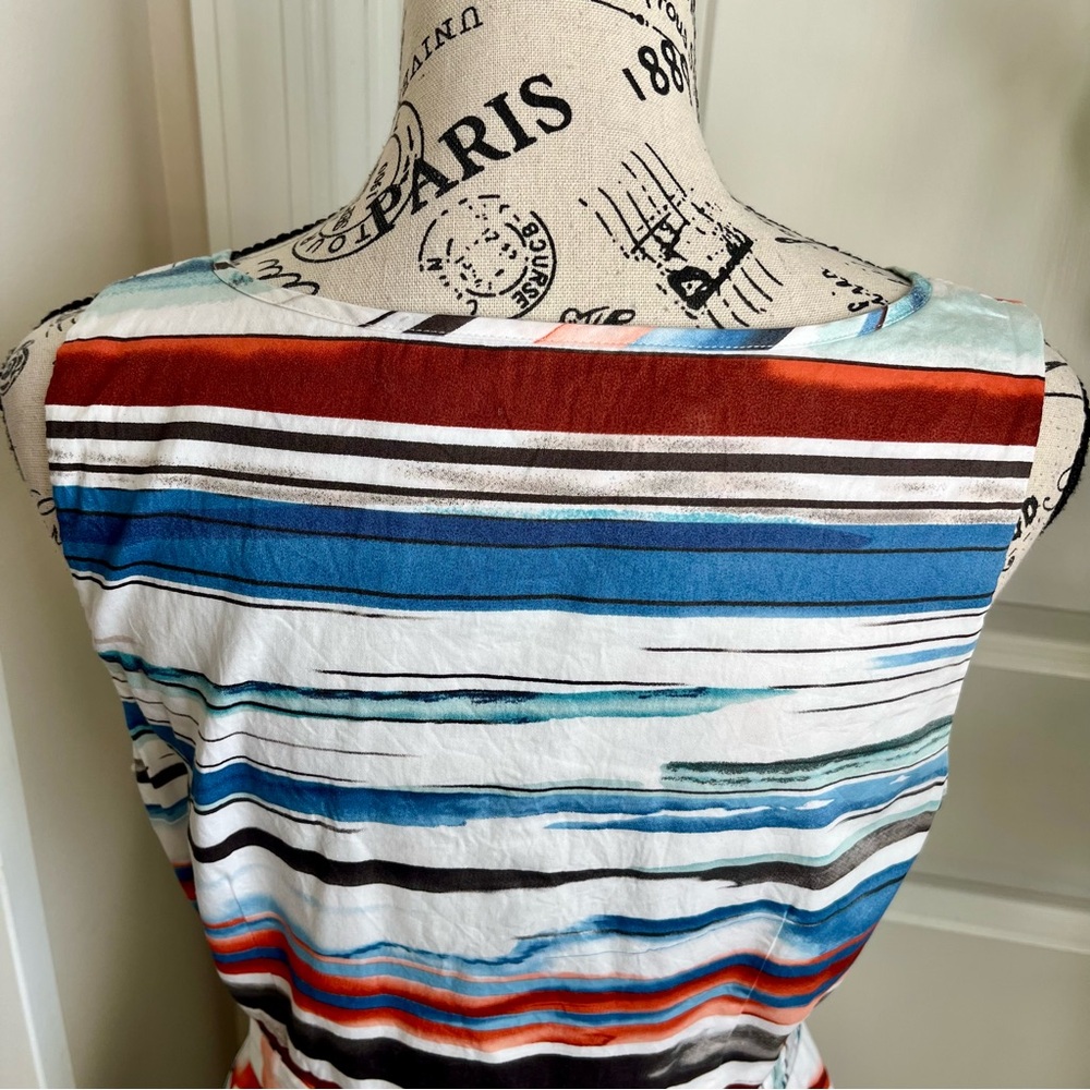 Anthropologie Moulinette Soeurs Afterlight Striped Midi Dress Multicolor Sz M - Picture 11 of 16